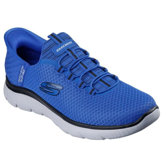 Skechers Summits High Range Men's Slip-In Memory Foam Trainer Blue/Black