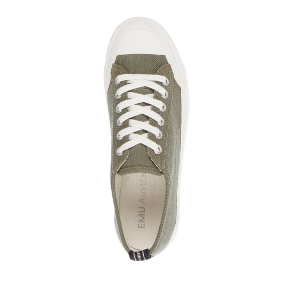 Emu Hosier Women's Lightweight Breathable Lace Up Sneaker Trainer Dark Olive