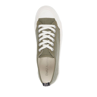 Emu Hosier Women's Lightweight Breathable Lace Up Sneaker Trainer Dark Olive