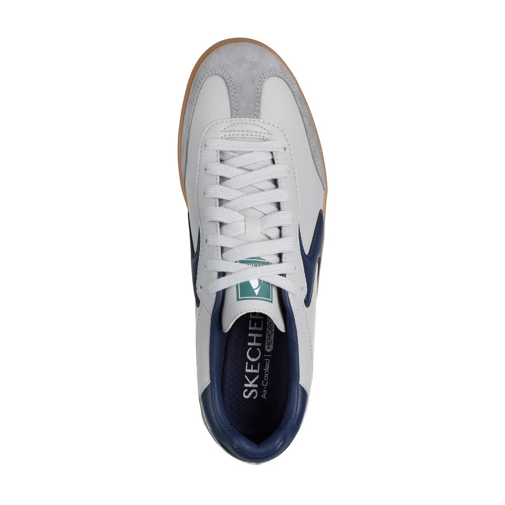 Skechers Hotshot Pyke Men's Court Lace Up Trainer Grey/Navy