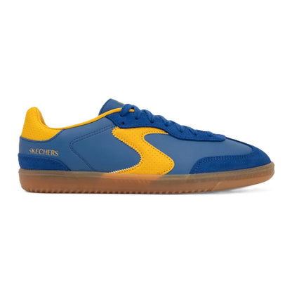 Skechers Hotshot Roaver Men's Court Lace Up Trainer Blue/Yellow