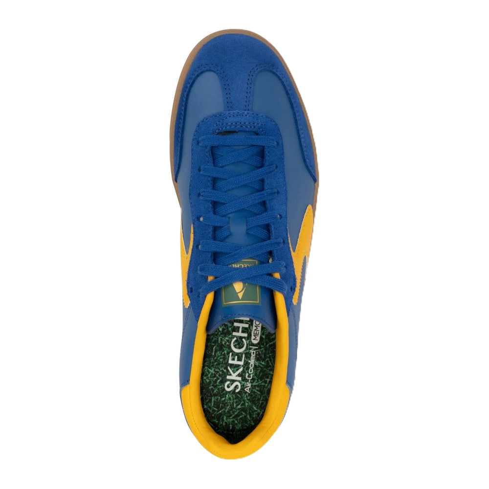 Skechers Hotshot Roaver Men's Court Lace Up Trainer Blue/Yellow