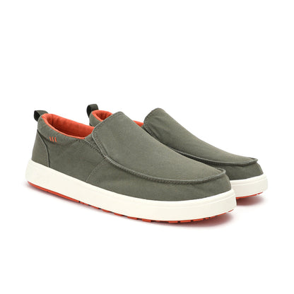 Walk In Pitas Ischia Men's Lightweight Hi-Grip Slip On Loafer Khaki