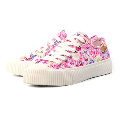 Lunar Jayne II Women's Chunky Sole Pump Canvas Trainer Floral