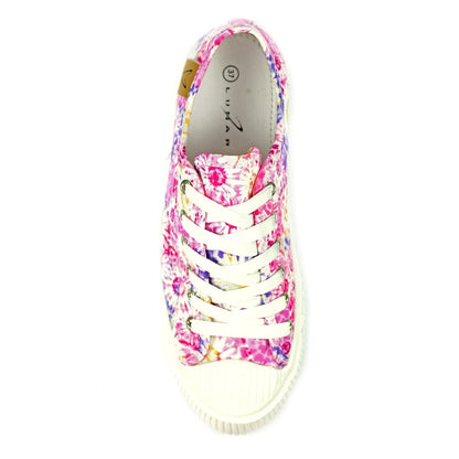 Lunar Jayne II Women's Chunky Sole Pump Canvas Trainer Floral