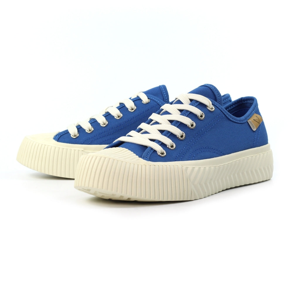 Lunar Jayne II Women's Chunky Sole Pump Canvas Trainer Mid Blue