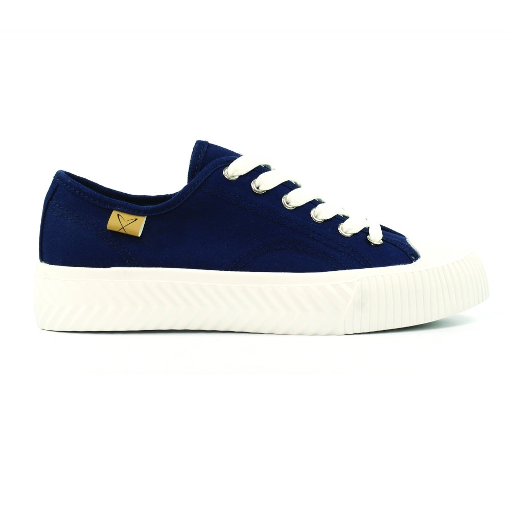 Lunar Jayne II Women's Chunky Sole Pump Canvas Trainer Navy