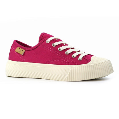 Lunar Jayne II Women's Chunky Sole Pump Canvas Trainer Raspberry