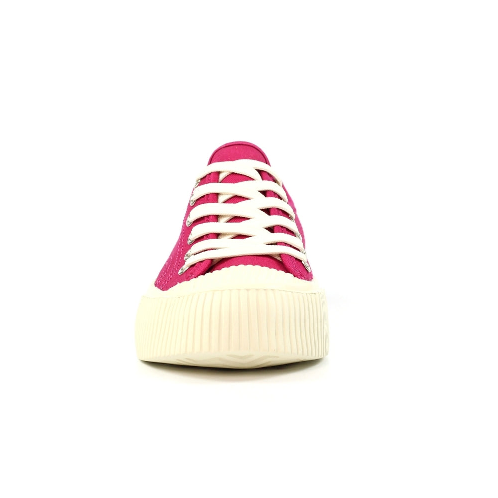 Lunar Jayne II Women's Chunky Sole Pump Canvas Trainer Raspberry