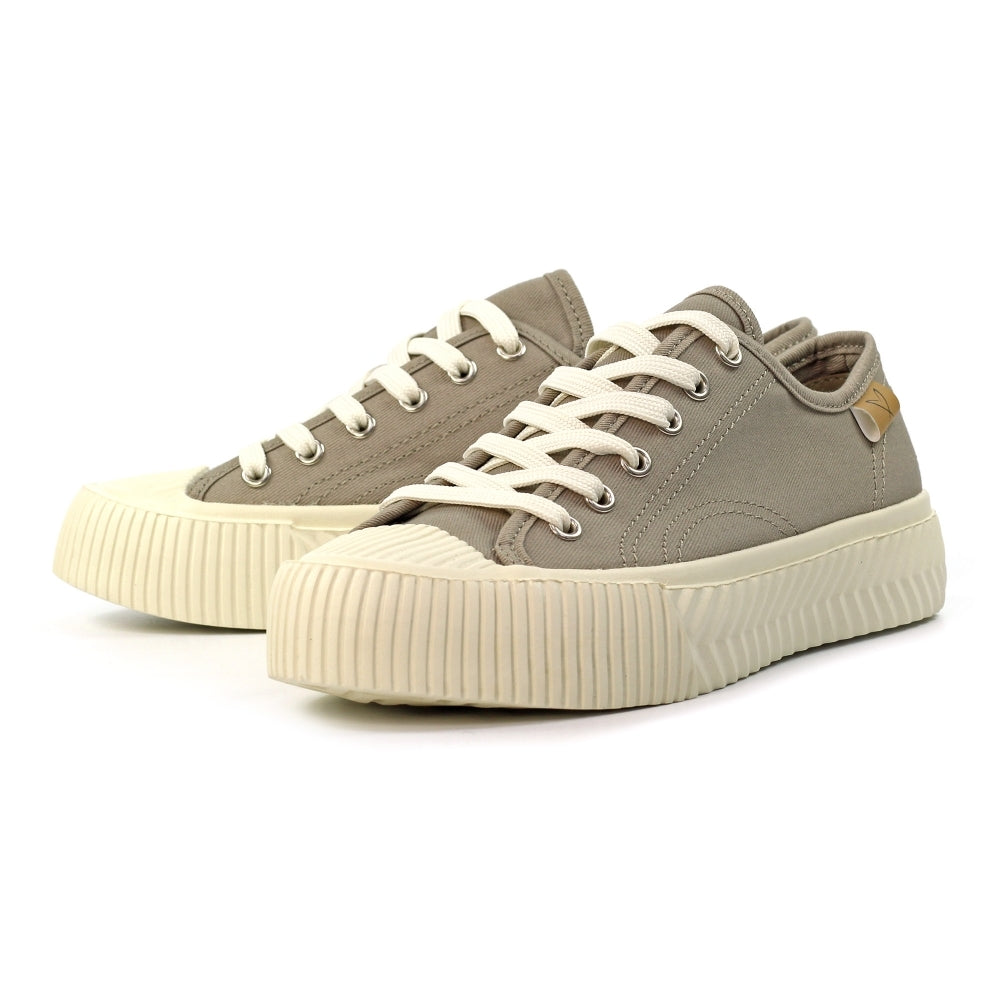 Lunar Jayne II Women's Chunky Sole Pump Canvas Trainer Taupe