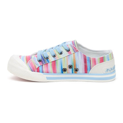 Rocket Dog Jazzin Dens Women's Lace Up Canvas Trainer Rainbow