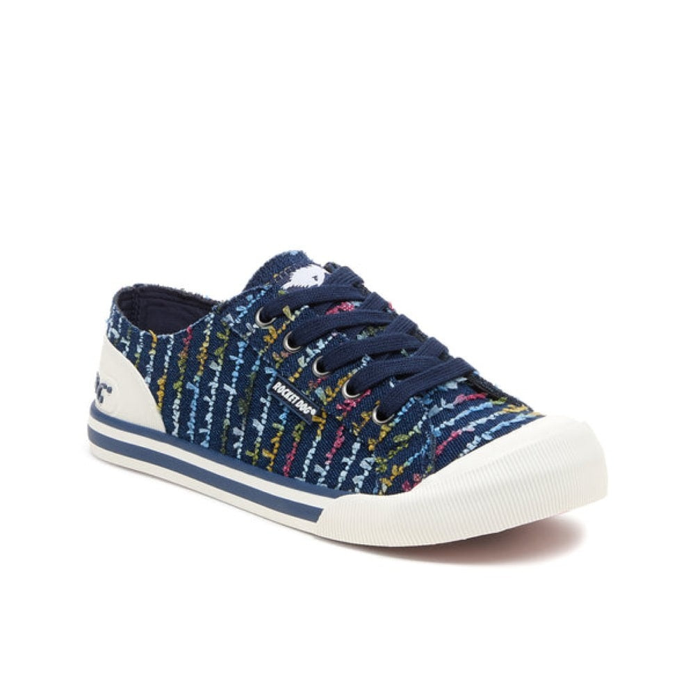 Rocket Dog Jazzin Radio Women's Lace Up Canvas Trainer Navy Blue