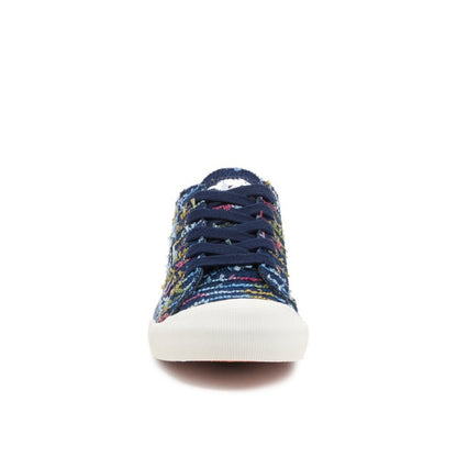 Rocket Dog Jazzin Radio Women's Lace Up Canvas Trainer Navy Blue