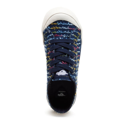Rocket Dog Jazzin Radio Women's Lace Up Canvas Trainer Navy Blue