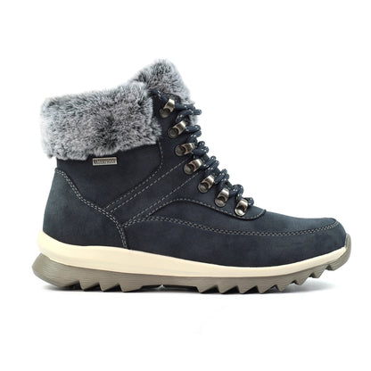 Lunar Jett II Women's Waterproof Lace Up/Zip Ankle Boot Navy