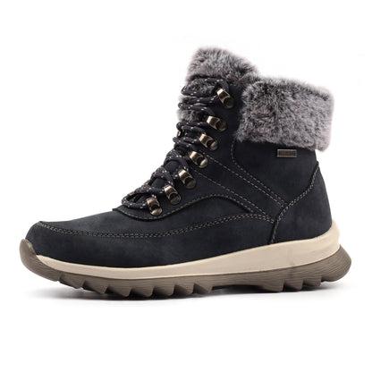 Lunar Jett II Women's Waterproof Lace Up/Zip Ankle Boot Navy
