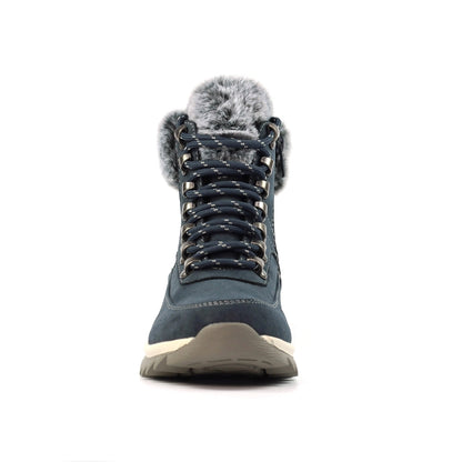 Lunar Jett II Women's Waterproof Lace Up/Zip Ankle Boot Navy