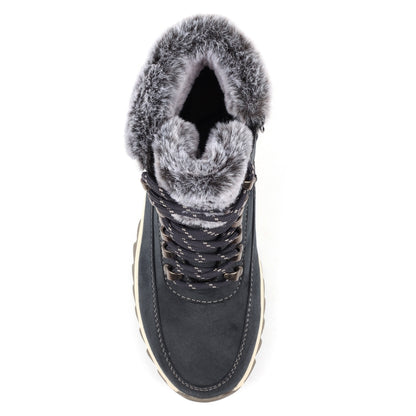 Lunar Jett II Women's Waterproof Lace Up/Zip Ankle Boot Navy