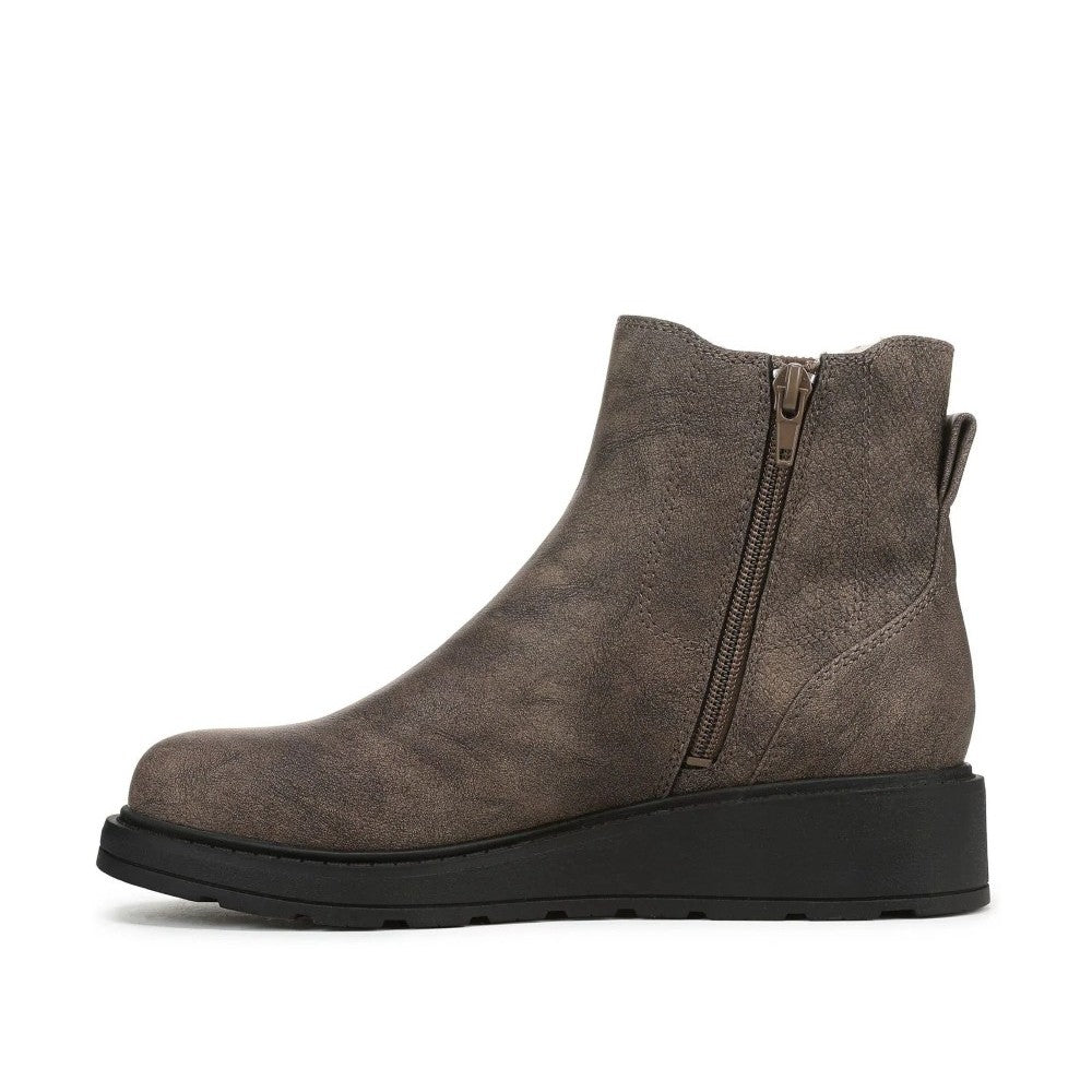 Blowfish Malibu Kali Cozy Women's Vegan Chelsea Side Zip Wedge Ankle Boot Brown