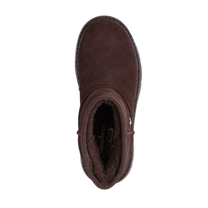 Skechers Keepsakes Cozy Mini Slip In Memory Foam Ankle Boot Chocolate