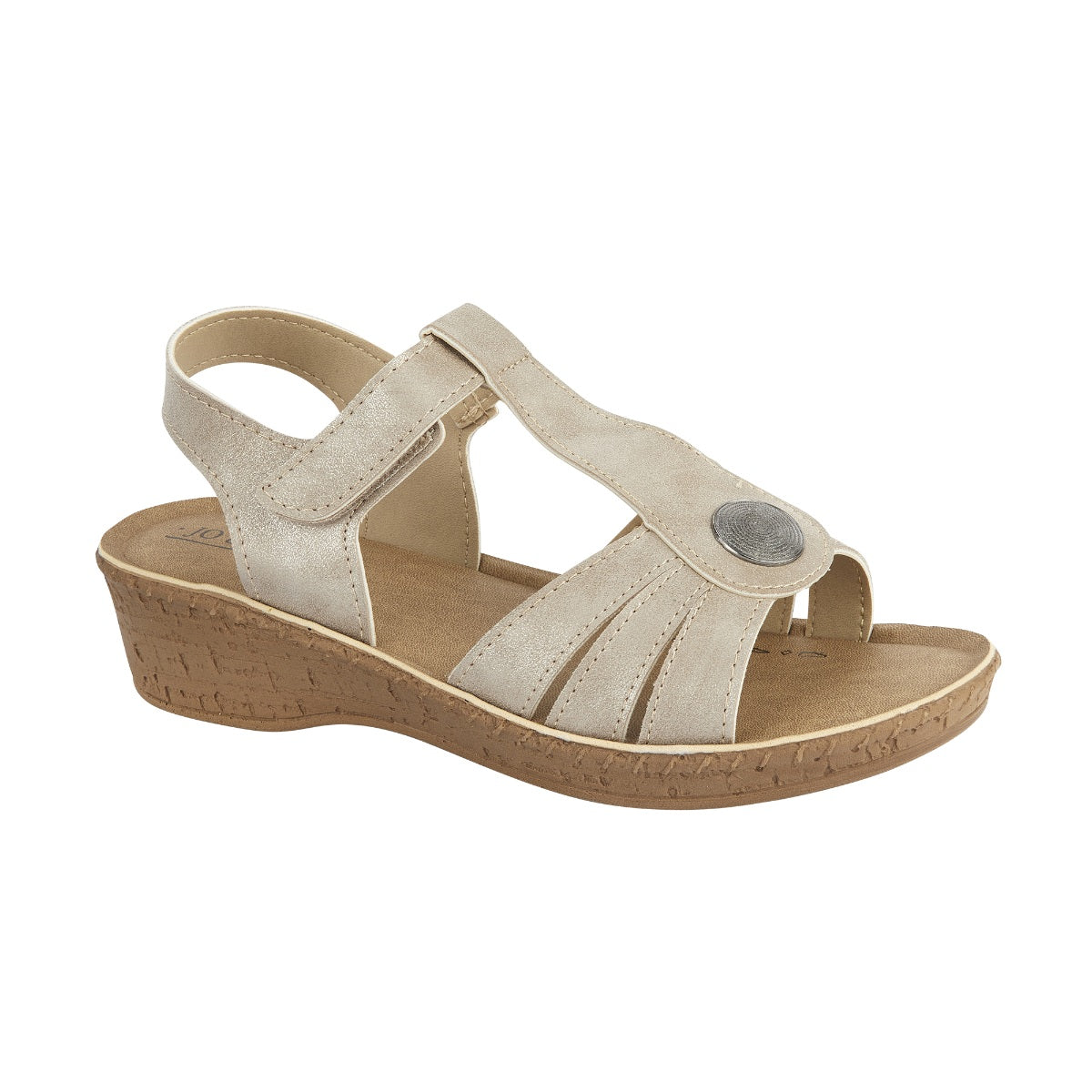 Jo & Joe St Kitts Women's Touch Fastening Slingback Sandal Taupe