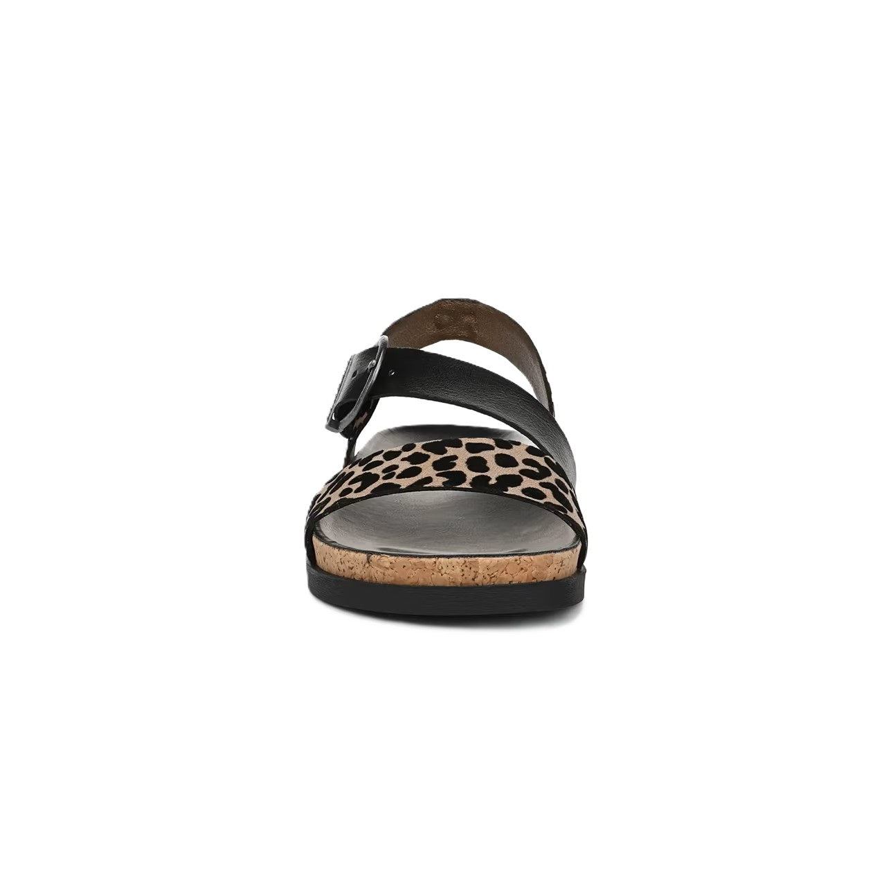 Blowfish Malibu Lance Women's Vegan Open Toe Side Buckle Sandal Black/Leopard