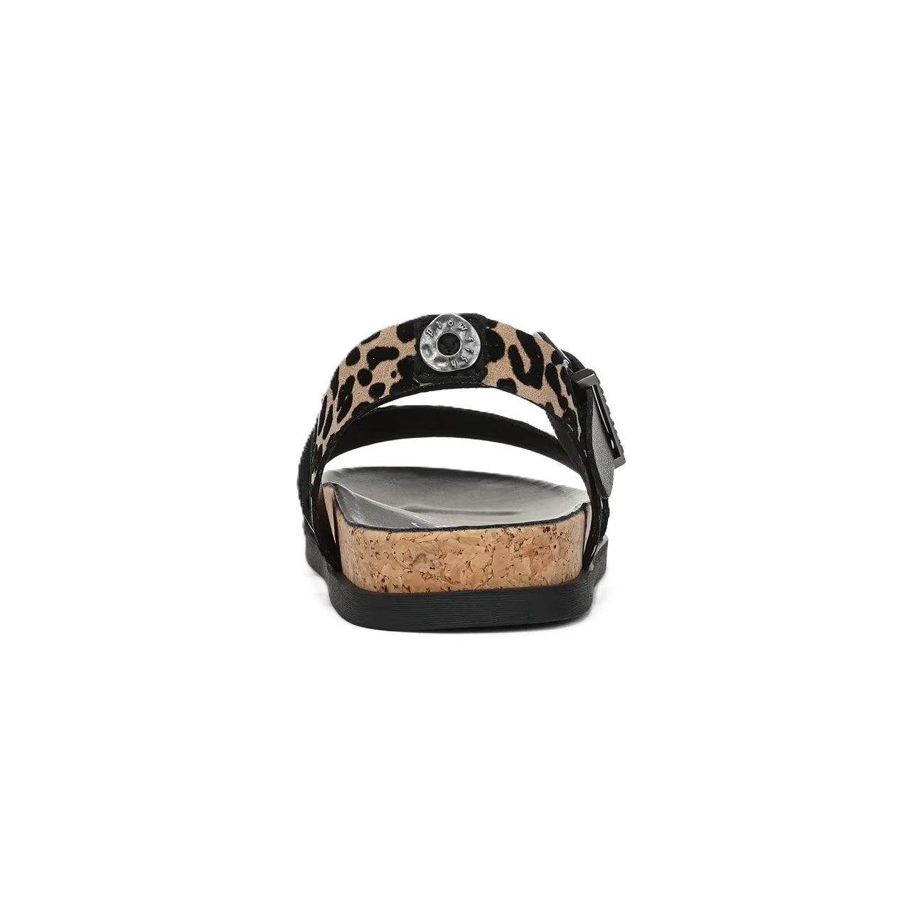 Blowfish Malibu Lance Women's Vegan Open Toe Side Buckle Sandal Black/Leopard