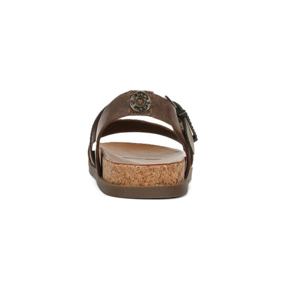 Blowfish Malibu Lance Women's Vegan Open Toe Side Buckle Sandal Walnut/Penny