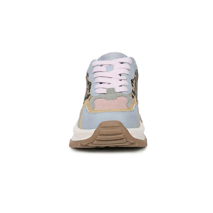 Blowfish Malibu Leo Women's Retro Funky Lace Up Trainer Cloud Blue / Leopard