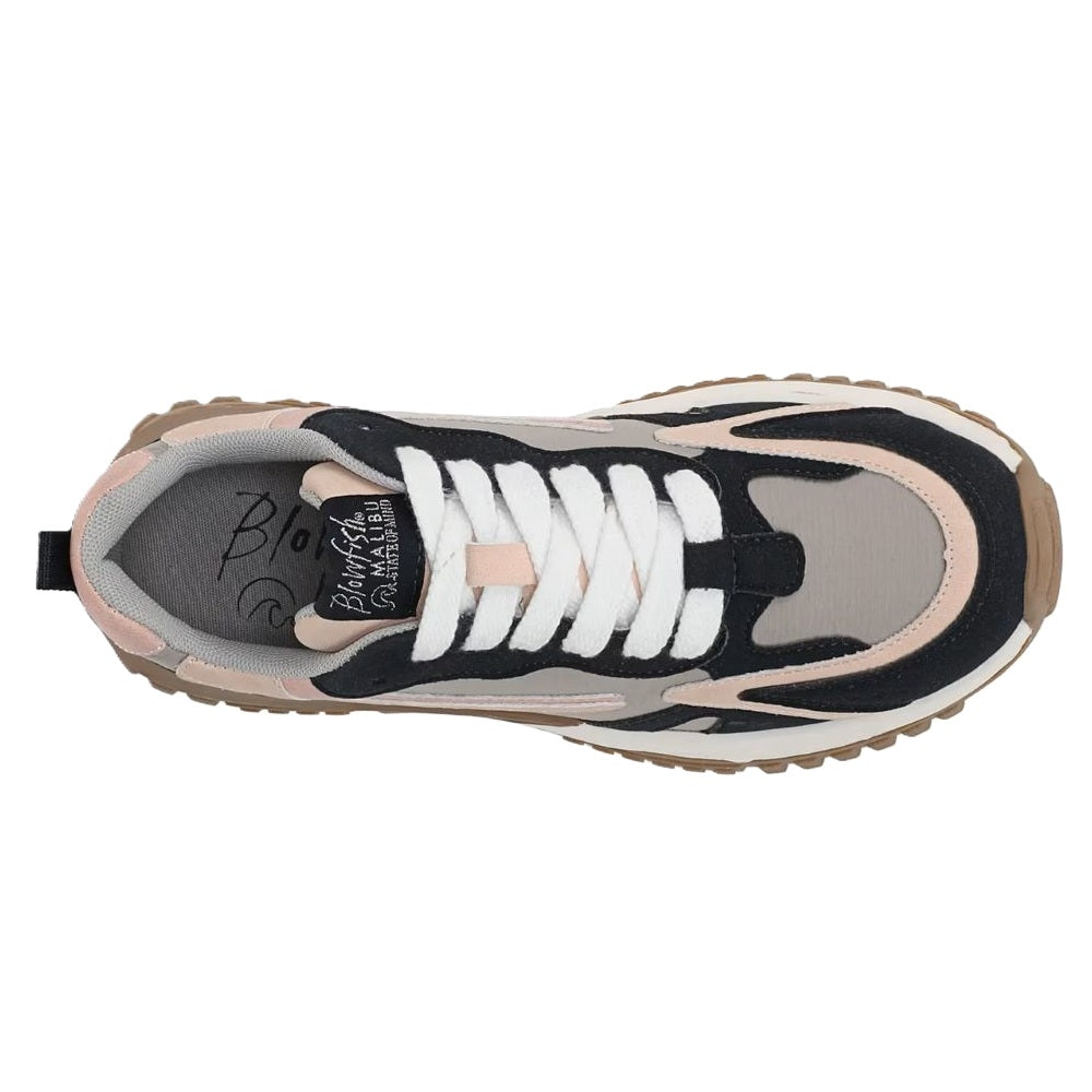 Blowfish Malibu Leo Women's Retro Funky Lace Up Trainer Navy / Pink