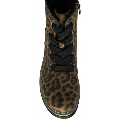 Lotus Jojo Women's Lace / Zip Up Ankle Boot Leopard Print