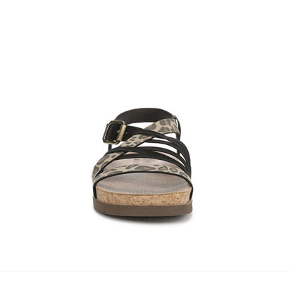 Blowfish Malibu Light Up Women's Buckle Strappy Flatform Vegan Sandal Black/Leopard