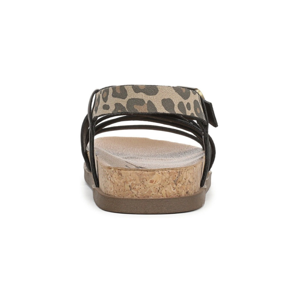 Blowfish Malibu Light Up Women's Buckle Strappy Flatform Vegan Sandal Black/Leopard