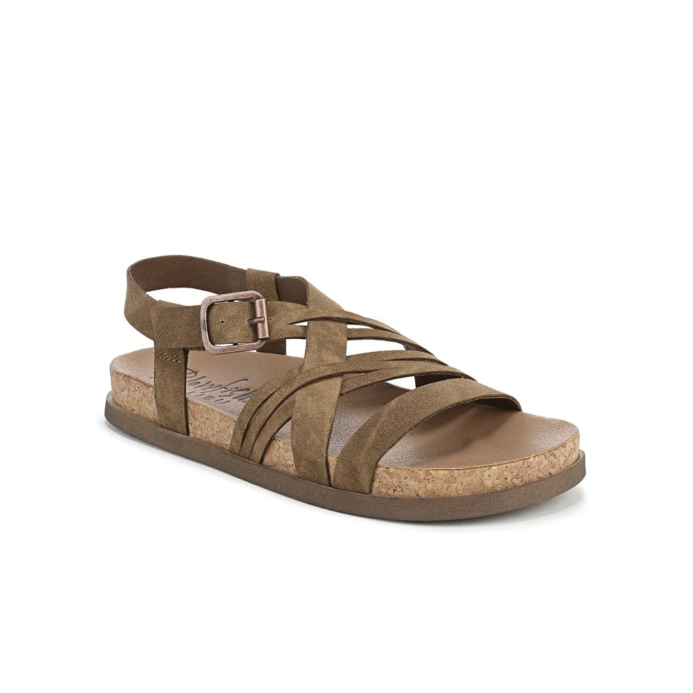 Blowfish Malibu Light Up Women's Buckle Strappy Flatform Vegan Sandal Dark Sand