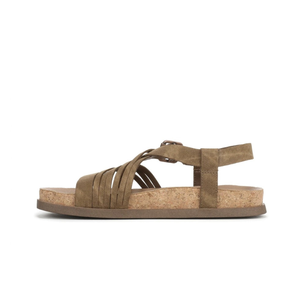 Blowfish Malibu Light Up Women's Buckle Strappy Flatform Vegan Sandal Dark Sand