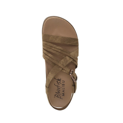 Blowfish Malibu Light Up Women's Buckle Strappy Flatform Vegan Sandal Dark Sand