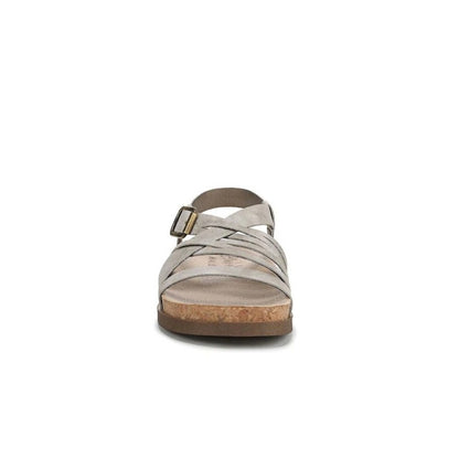 Blowfish Malibu Light Up Women's Buckle Strappy Flatform Vegan Sandal Frost Metallic White