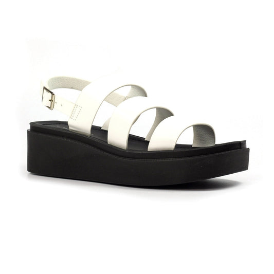 Lunar Lipstick Women's Chunky Sole Summer Sandal White
