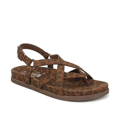 Blowfish Malibu Luster 2 Women's Buckle Strap Crisscross Vegan Sandal Leopard