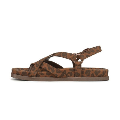 Blowfish Malibu Luster 2 Women's Buckle Strap Crisscross Vegan Sandal Leopard