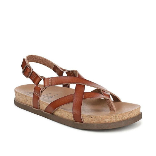 Blowfish Malibu Luster 2 Women's Buckle Strap Crisscross Vegan Sandal Scotch Brown