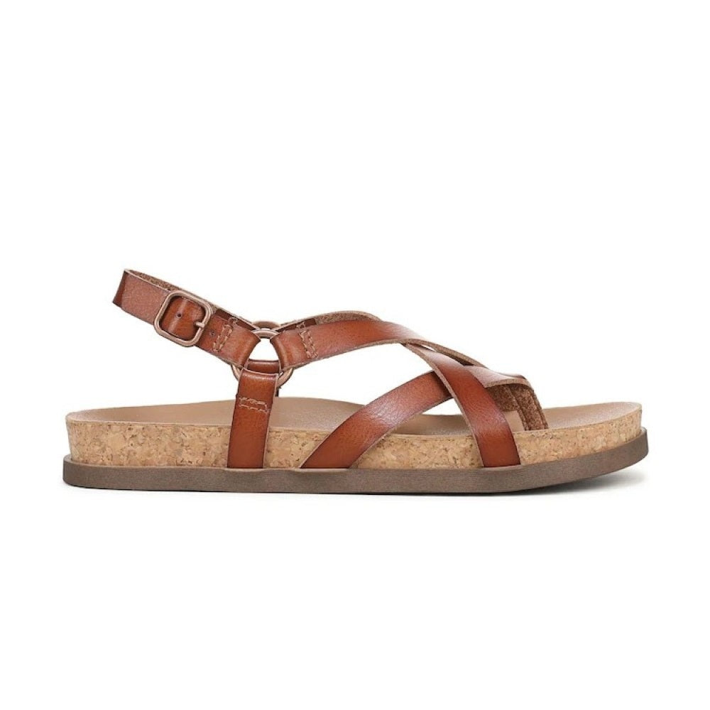 Blowfish Malibu Luster 2 Women's Buckle Strap Crisscross Vegan Sandal Scotch Brown