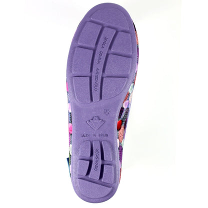 Lunar Magic Women's Full Slipper Pom Pom Effect Purple