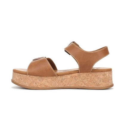 Blowfish Malibu Magical Women's Buckle Strap Platform Vegan Sandal Scotch Brown
