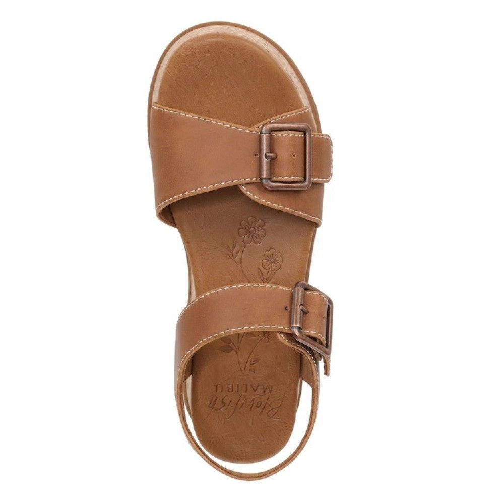 Blowfish Malibu Magical Women's Buckle Strap Platform Vegan Sandal Scotch Brown