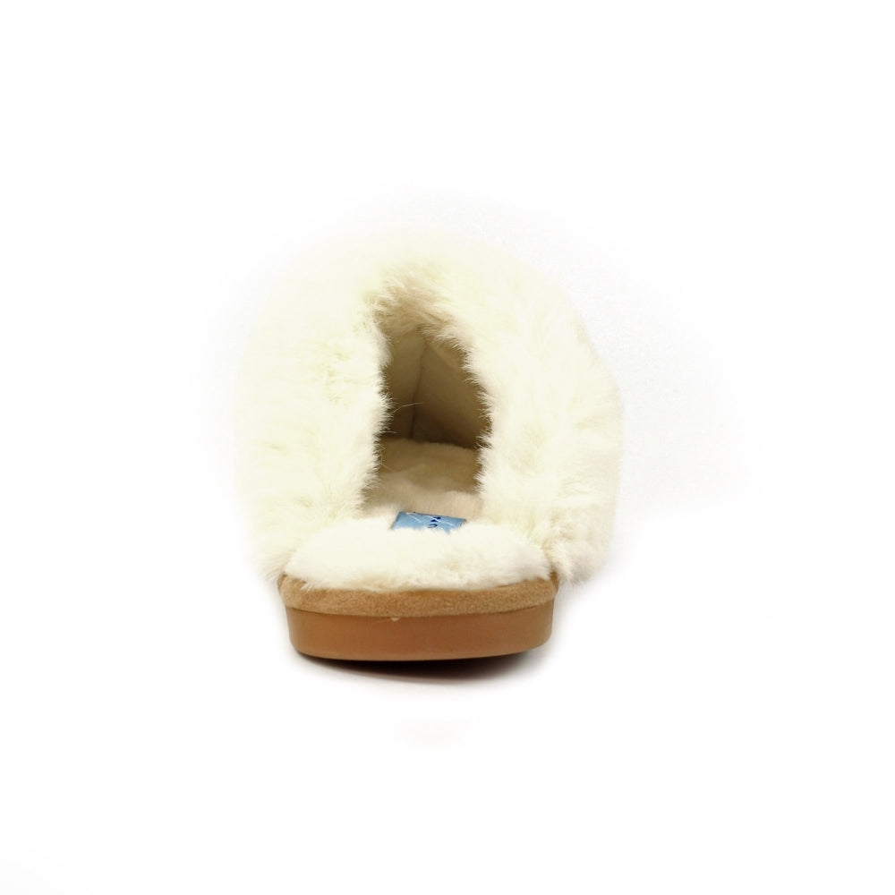 Lunar Margarita II Women's Fur Line Mule Slipper Taupe