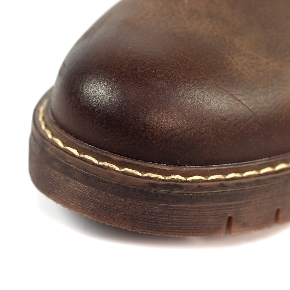 Lunar Margo Women's Zip Up Long Waterproof Boot Brown