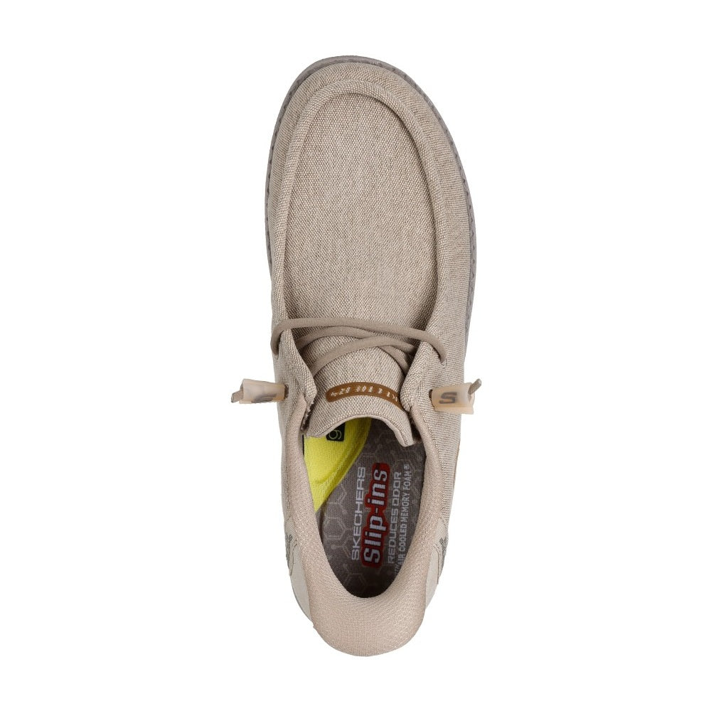 Skechers Melson Coronado Men's Slip-In Machine Washable Relaxed Fit Wally Shoe Taupe