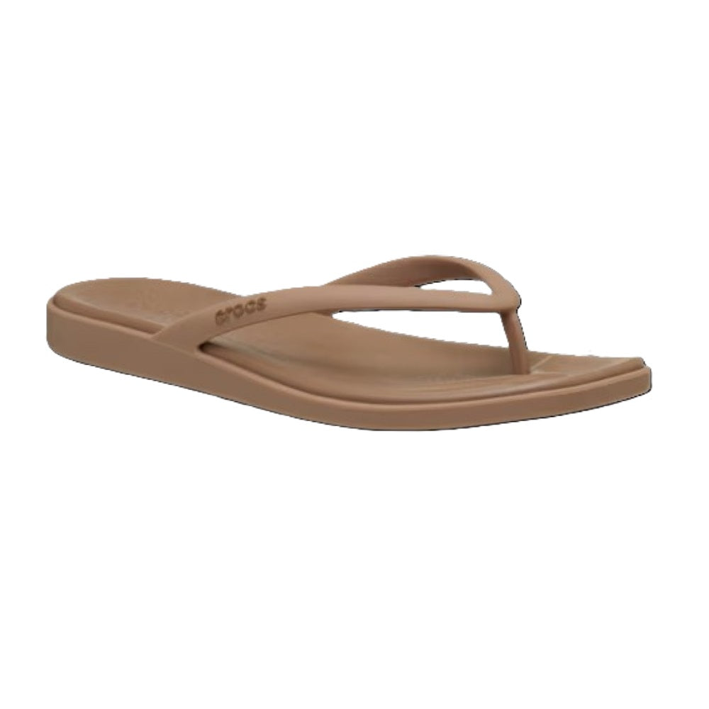 Crocs Miami Flip Women's Lightweight Toe Post Flip Flop Milk Chocolate