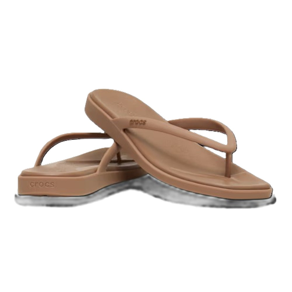 Crocs Miami Flip Women's Lightweight Toe Post Flip Flop Milk Chocolate